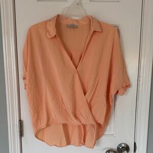 LOFT Women's Coral Wrap Blouse